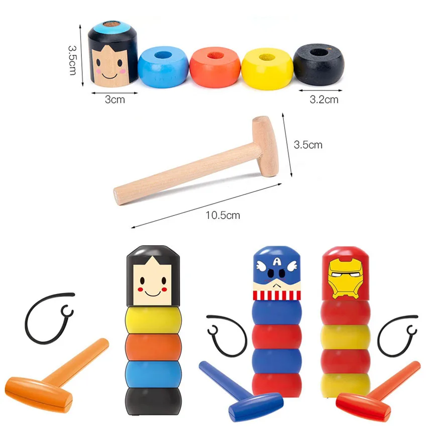 Забавные деревянные волшебная игрушка Daruma Mr бессмертный для подарок маленького