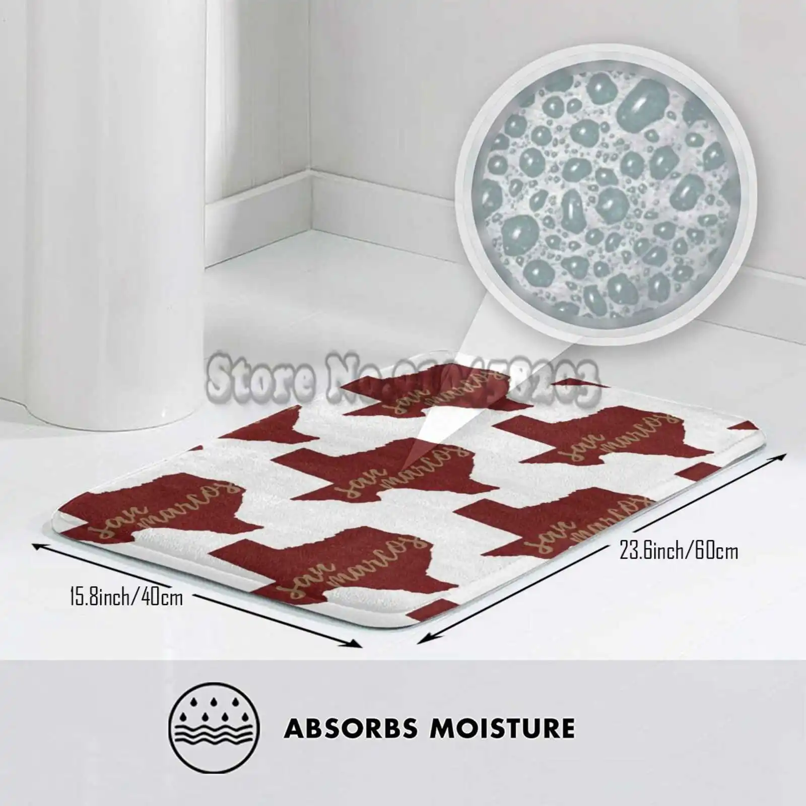 San Marcos Glitter Door Mat Living Room Carpet Absorbent Bath Kitchen Rug Arlington Texas Ut University Of |