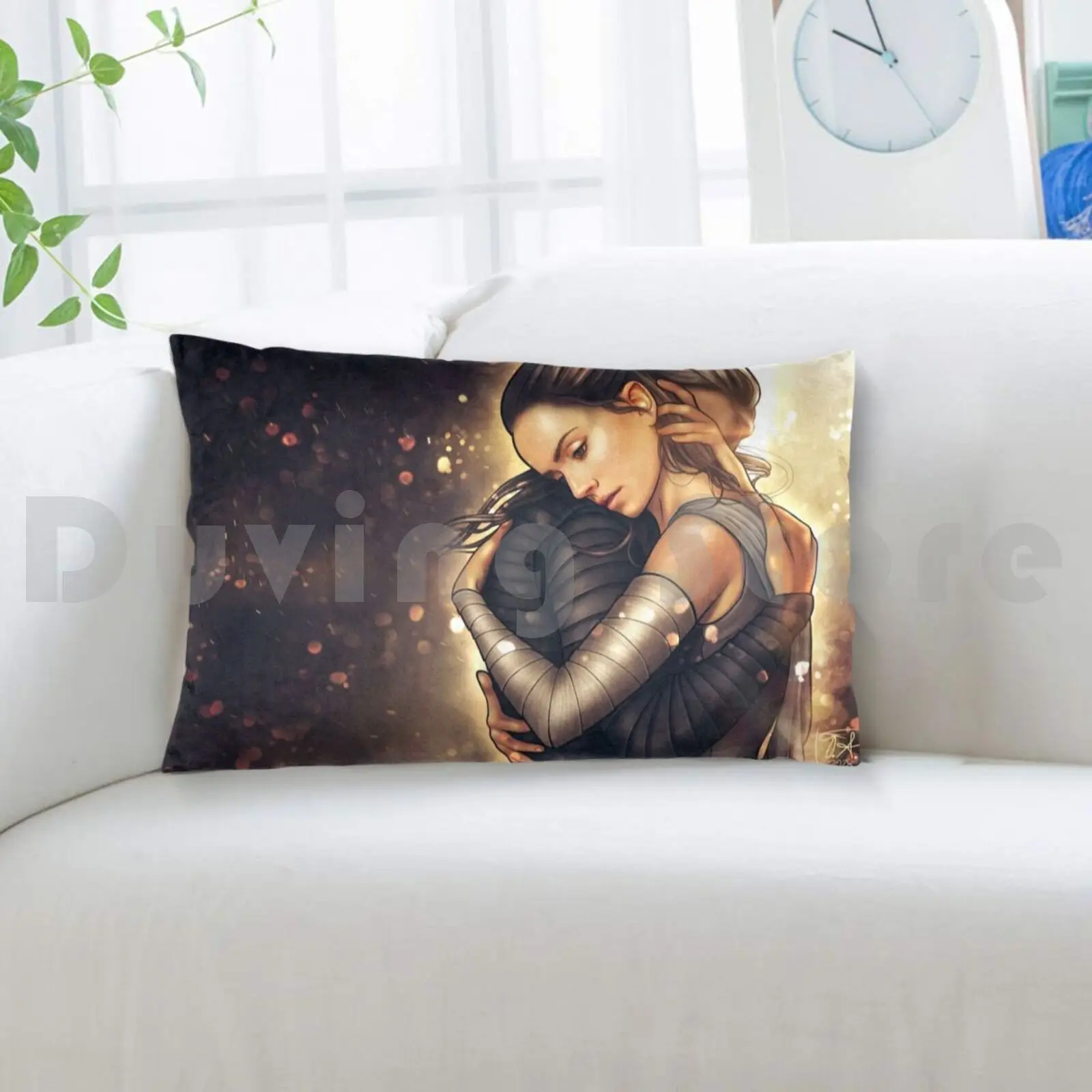 Reylo-светящаяся Подушка Чехол с принтом 50x75 Reylo светящиеся искры теплые Золотые