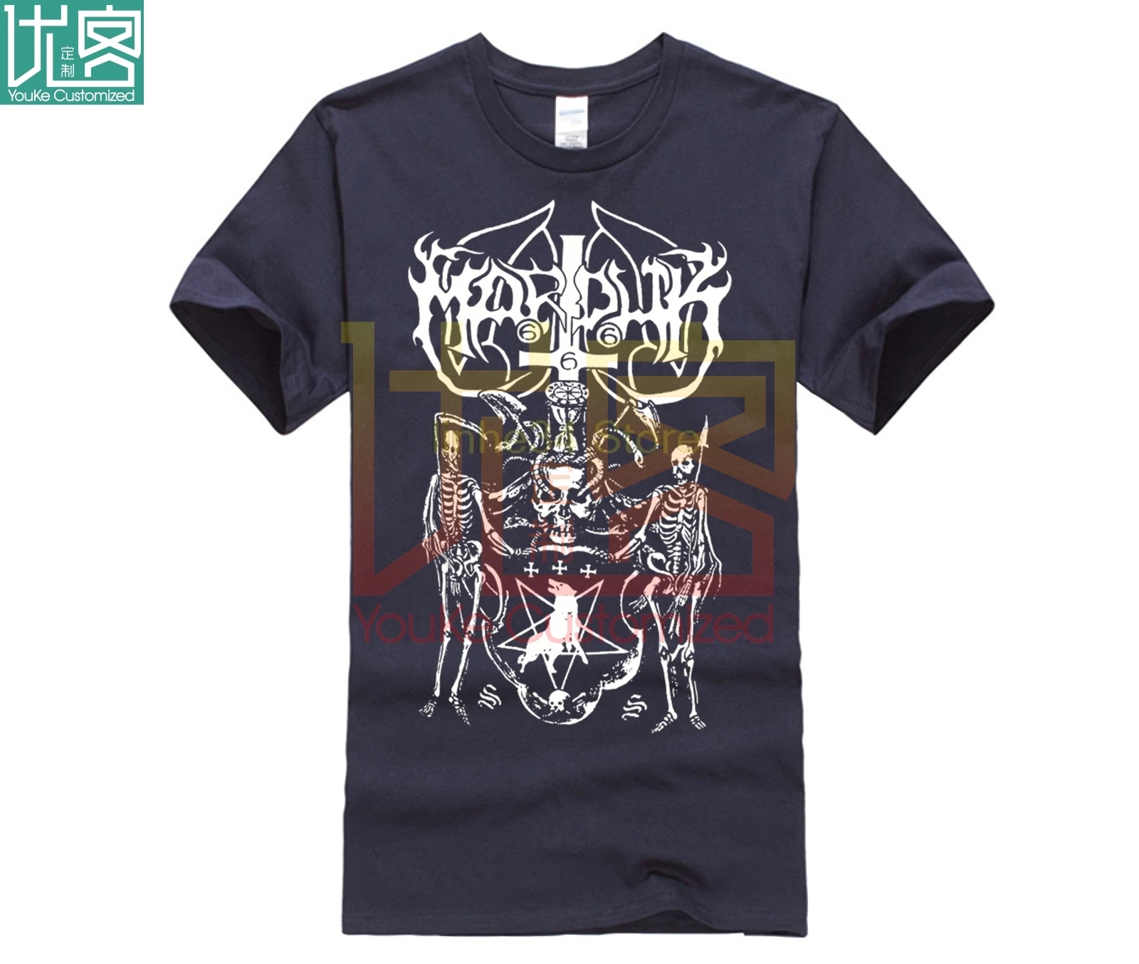 Новая черная металлическая Мужская футболка marдюка рок группы размер от S до 3XL 100%