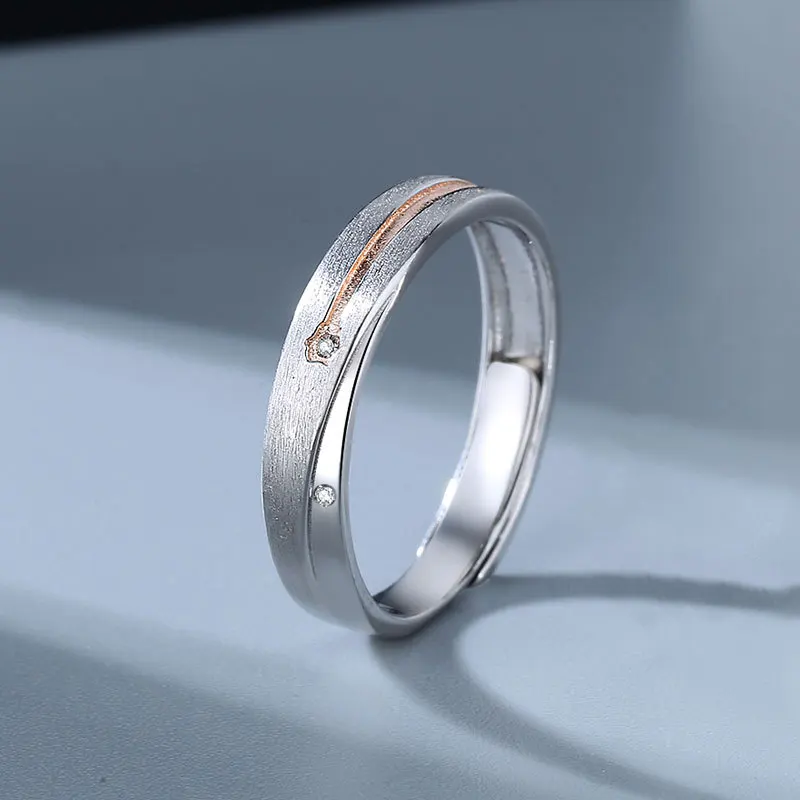 Модное кольцо для пар со звездой мужчин и женщин студентов с метеоритным