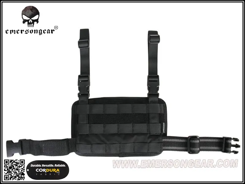 BK Emersongear Emerson модульная Rife Leg панель сумка тактическая Молл падение ножная сумка охотничий пистолет кобура Спорт на открытом воздухе Молл Сумка - Цвет: BK