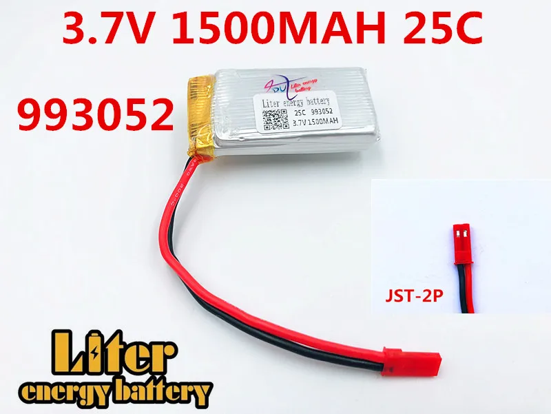 Литий-полимерный аккумулятор JST 993052 3 7 в 1500 мАч для MJXRC T64 T04 T05 F28 F29 T56 T57 Huanqi 887