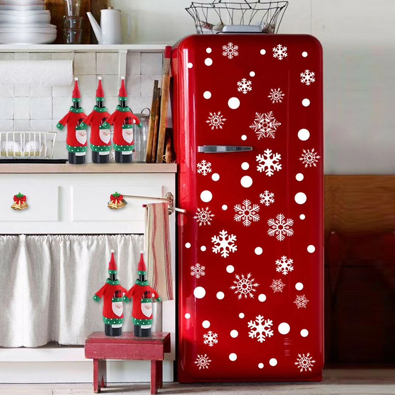 Электростатическая наклейка в виде снежинки 48 шт. стеклянное окно зимнее