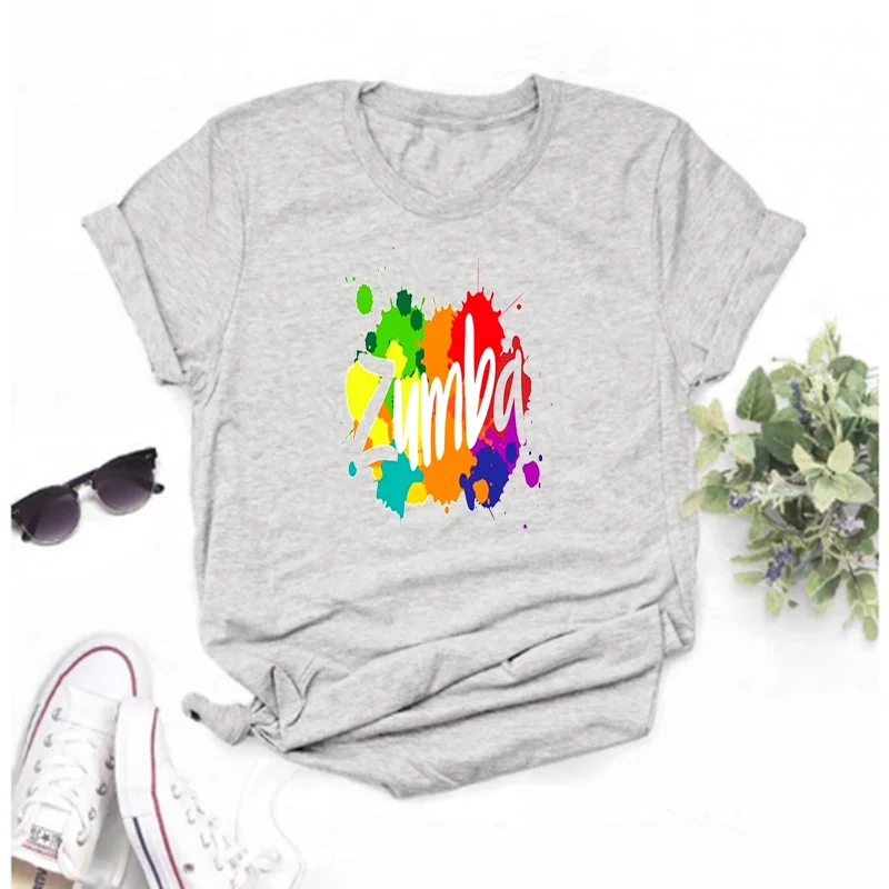 

Mayos Lady Zumba Dance hip-hop T-shirt Harajuku graphic print T-shirt summer fashion short-sleeved girl T-shirt