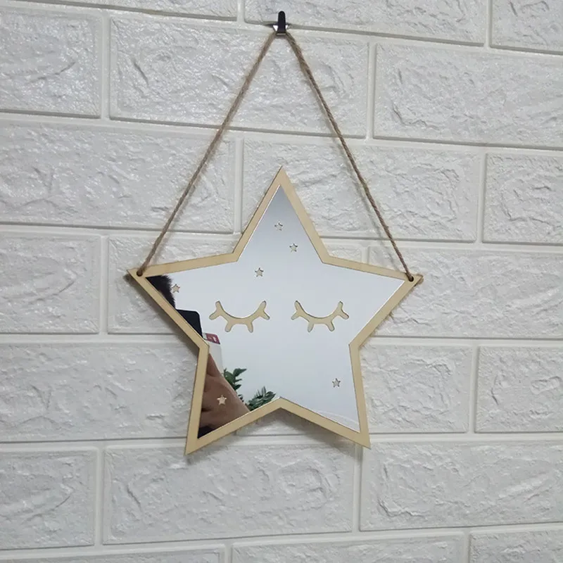 Декоративное зеркало деревянное маленькое подарок для творчества акриловое