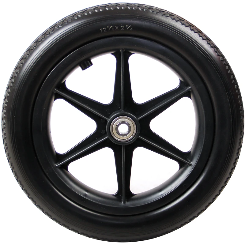 

Rear Wheel 12-Inch PU Tire Non-Pneumatic Wheels Manual Wheelchair Rear Wheel 12-1/2x 2 1/4