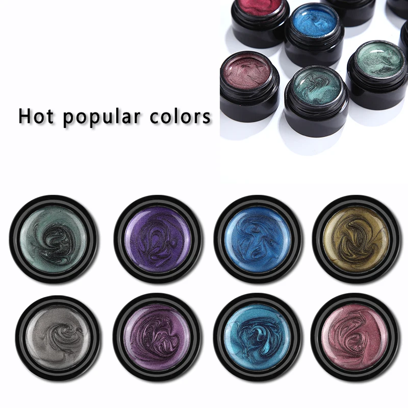 1 флакон Гель-лак для ногтей с эффектом кошачий глаз 5 мл Магнитный замочить от УФ