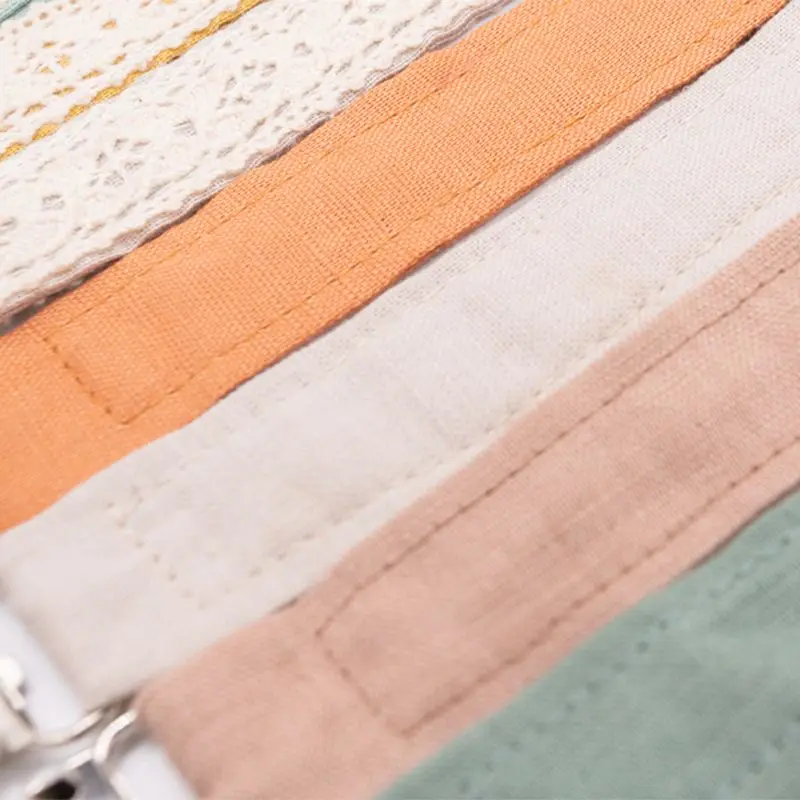 Cotton Linen Pacifier Clips Chain Dummy Clip Pacifier Holder Nipple Soother Chain For Infant Baby Feeding