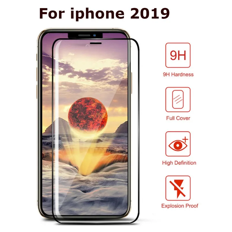9D полное покрытие передняя + задняя пленка для iPhone 11 Pro Max 2019 Закаленное стекло