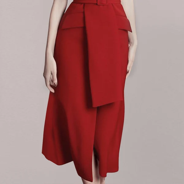 High Quality Spring Women's Vintage Vest Red Blazer Dress Ladies Sexy V-Neck Sleeveless Tank Elegant Office Party Long Dresses | Женская