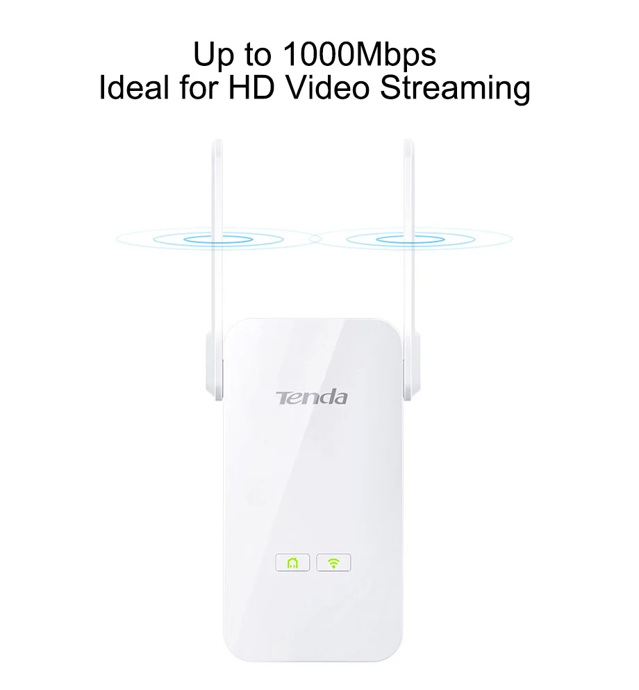 Tenda PA3 1000 Мбит/с AV1000 Wi Fi комплект линейки Gigabit Порты и разъёмы Беспроводной