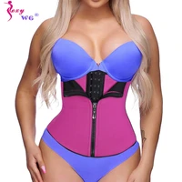 sexywg slimming corset waist trainer double compression cincher underbust women body shapers shapewear sauna sweat trimmer belt