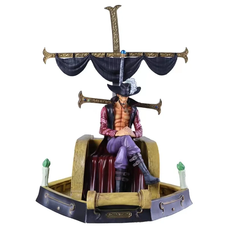 

36cm One Piece Action Figure Dracule Mihawk Anime Figure King Hawkeye Oka Shichibukai Sailboat Collection Dolls Kid Fidget Toys