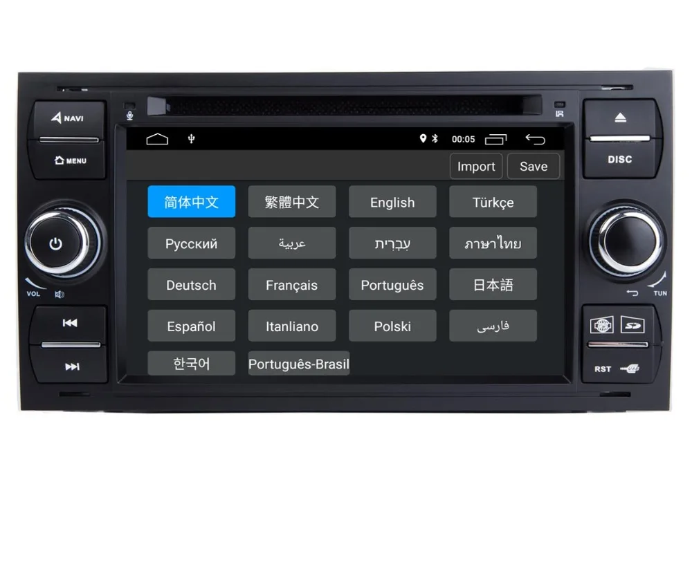 Автомобильный мультимедийный плеер Android 9 gps Авторадио 2 Din 7 дюймов для Ford Mondeo Focus Transit C-MAX S-MAX Fiesta автомобильный dvd-плеер