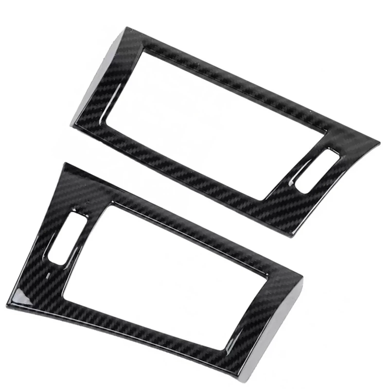 

2Pcs Carbon Fiber Texture Side Air Vent Outlet Cover Trim Fit for-BMW X3 F25 2011-2017 Left Drive