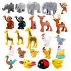 Большие частицы базовые строительные блоки аксессуары животные зоопарк совместимые с Duplos кирпичи динозавр яйца утка Велоцираптор игрушки подарок