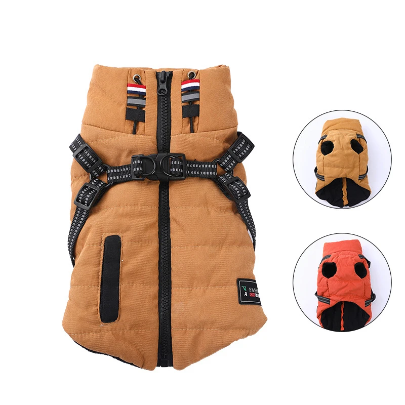 

Winter Warm Pet Dog Clothes Thickening Warm Puppy Dog Clothes For Chihuahua French Bulldog Warm Harness Jacket Coat
