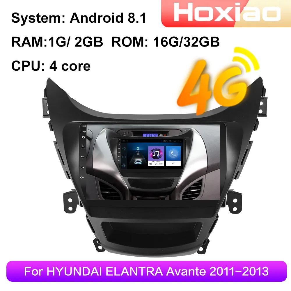 Автомобильный мультимедийный видеоплеер 2 Din с радио навигацией и GPS для Hyundai Elantra