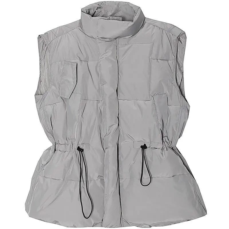 XITAO плиссированное пальто размера плюс модное без рукавов с карманами элегантное