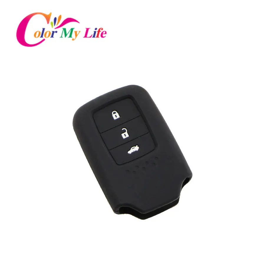 1 шт. силиконовый защитный чехол для автомобильного ключа с 3 кнопками Honda CRV FIT XRV