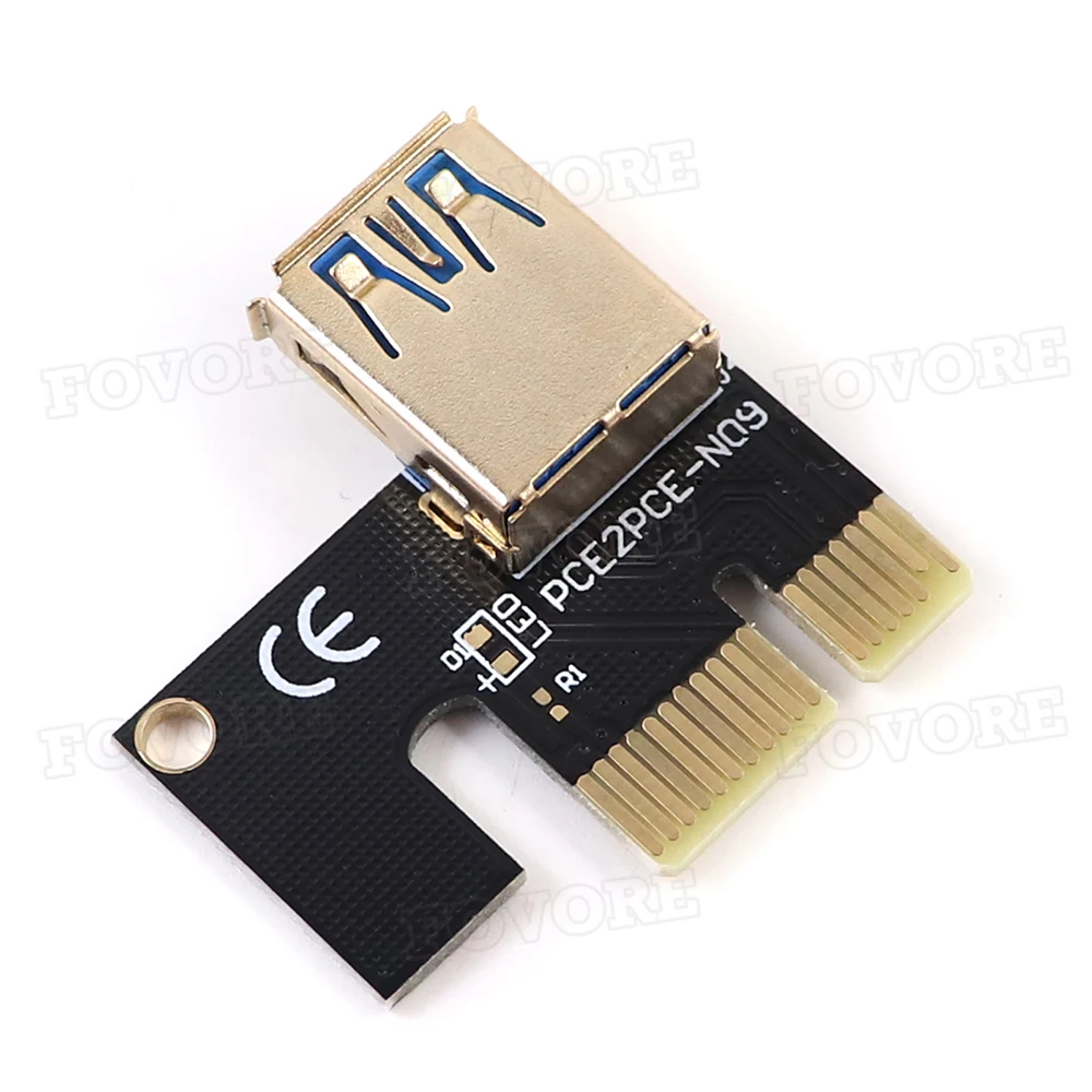 10 шт. PCI-E pcie Riser 009 Express 1X 4x 8x 16x расширитель PCIE USB 009S GPU двойная 6-контактная карта