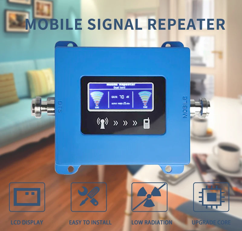 

LTE 4G Repeater 800 1800MHz LTE Cellular Signal Amplifier 4G Cellular Amplifie Mobile 800 1800 DCS Signal Booster Repeater