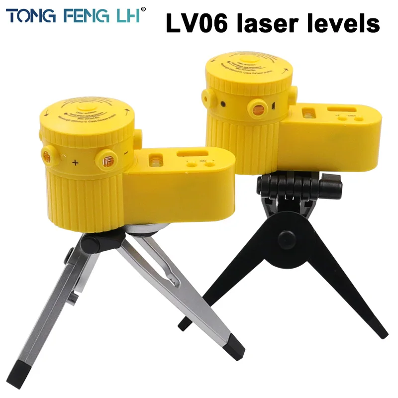 

Horizontal Vertical Line Tool Yellow Multifunction Cross Line Laser Leveler with Tripod Worldwide