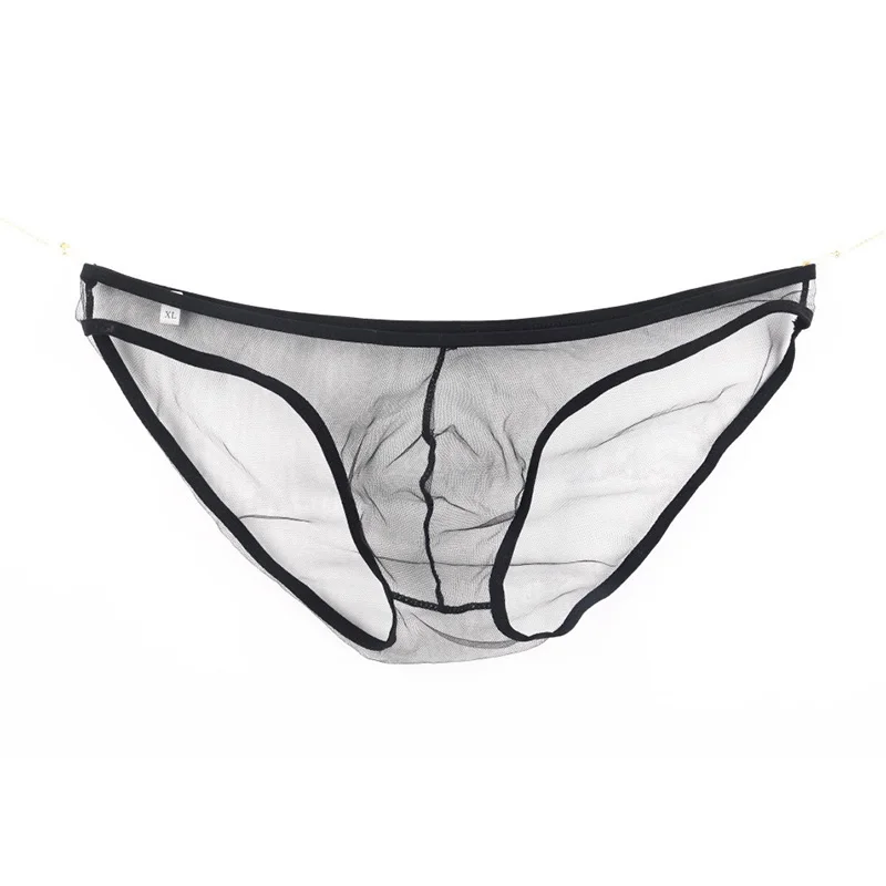 Мужские трусы-танга черные трусы слипы в сетку сексуальное нижнее белье для