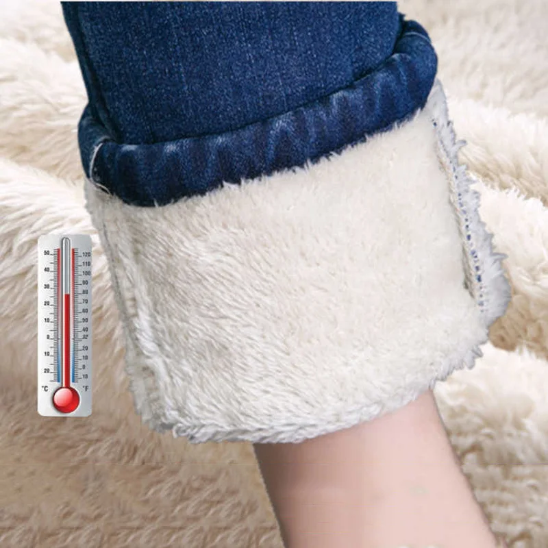 Уличная одежда стрейч вельветовые джинсовые брюки супер теплые размера плюс