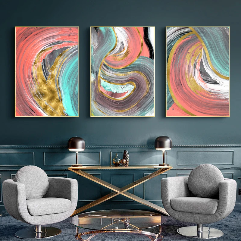 

Wall Art Modern Abstract Color Canvas Print Painting Pictures Posters and Prints for Living Room Home Decoration Murals for Room