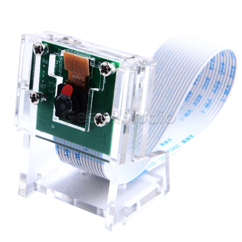 Плата модуля камеры Raspberry Pi 5MP с акриловым держателем для веб видео 4 Модель B / Zero (W)