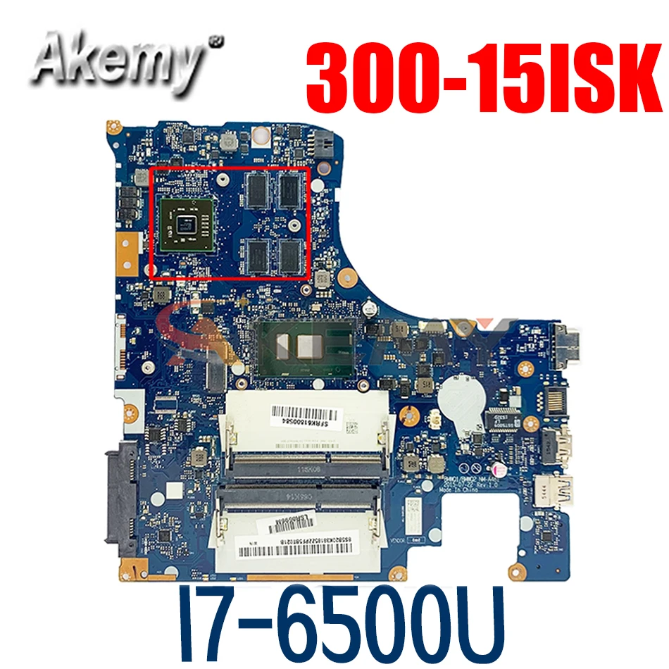 

Laptop motherboard For LENOVO Ideapad 300-15ISK I7-6500U Mainboard 5B20K38181 NM-A481 SR2EZ 216-0867030 DDR3