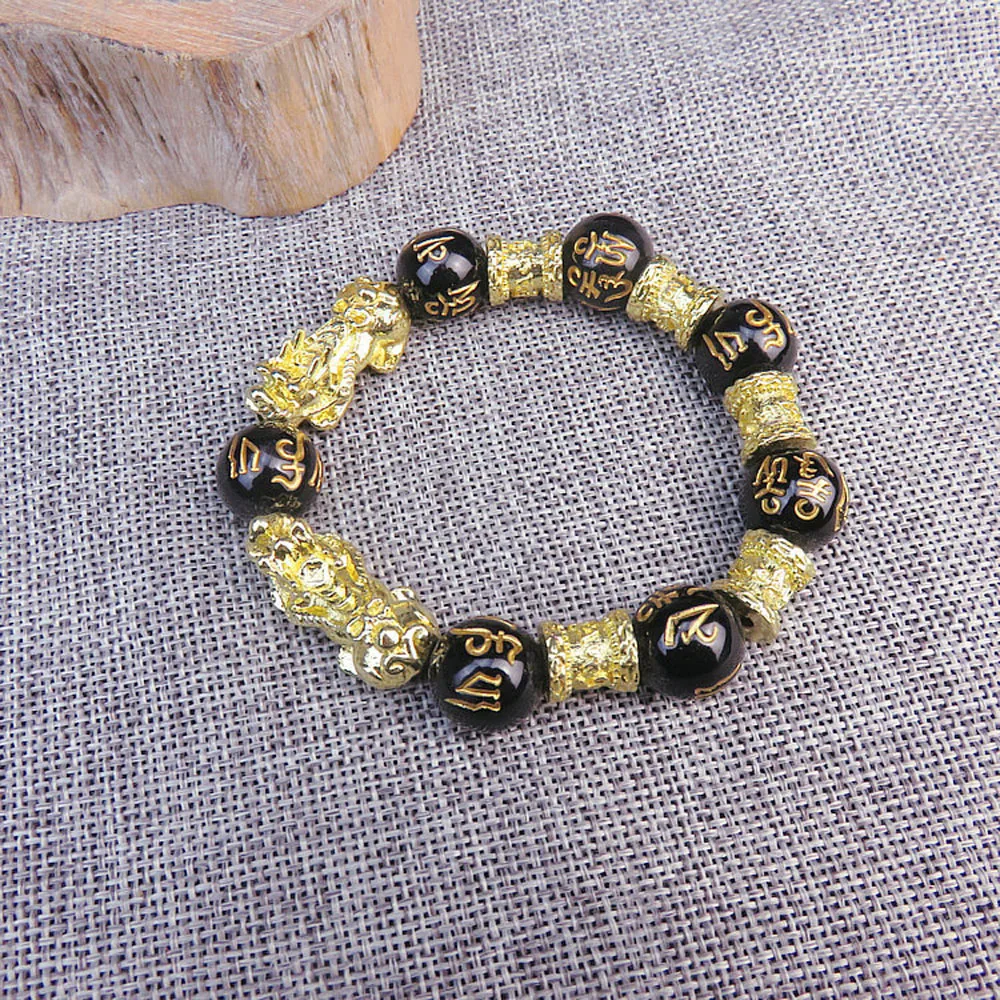 Браслеты унисекс с бусинами 1 шт. китайские браслеты FengShui Pixiu ремешок на запястье