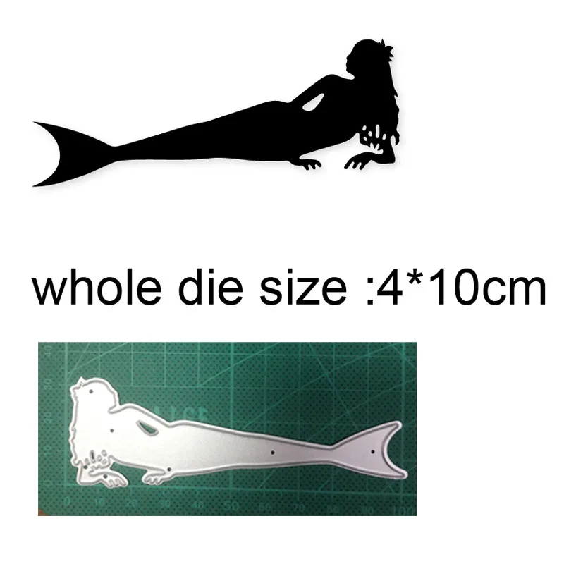 

Craft dies Beauty Girl Mermaid Metal Cutting Dies Embossing Die Cuts Scrapbook Paper Craft Knife Mould Blade Punch Stencils dies