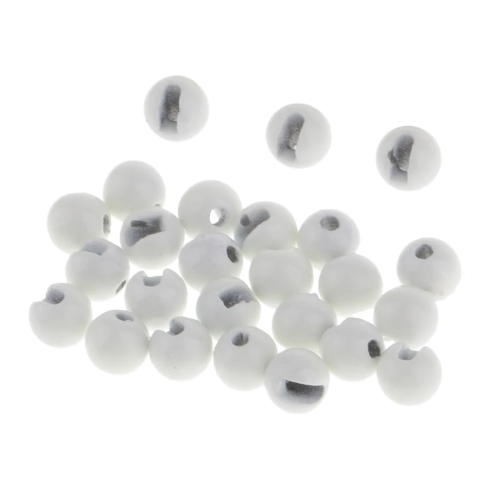 

25pcs Slotted Tungsten Beads Heavy Nymph Bugs Head Beads Fly Tying Materials