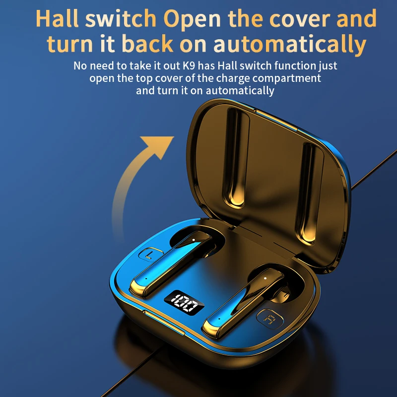 

TWS Wireless Headphone Bluetooth 5.0 HD Stereo Sport Earbud Noise Cancellation Headset Touch Control Earphones With Microphone