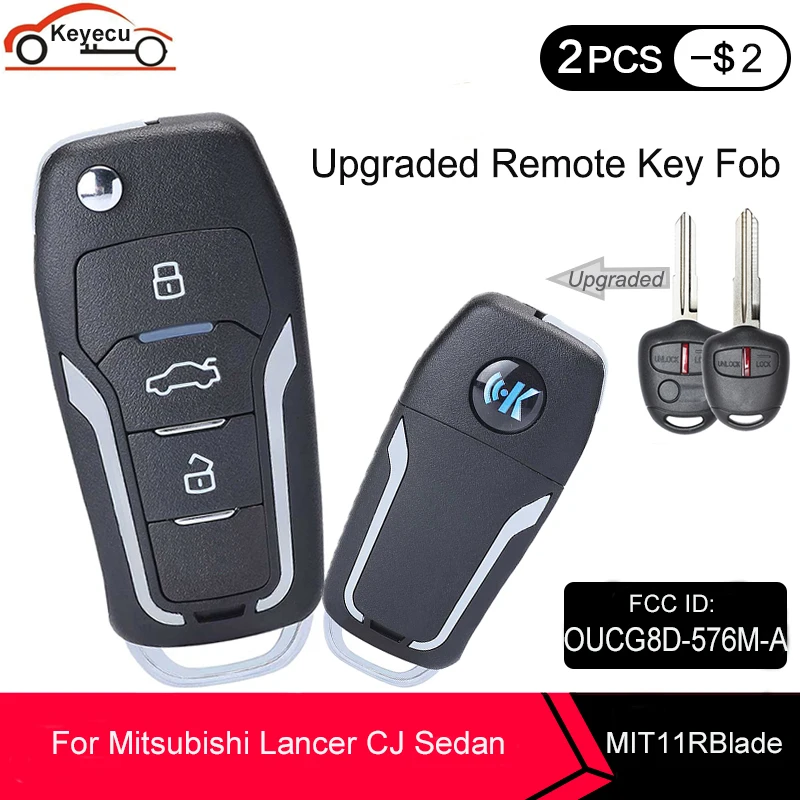 KEYECU 2 / 3 кнопки 433 МГц ID46 G8D576MA OUCG8D 576M A обновленный флип пульт дистанционного
