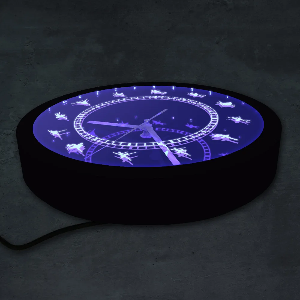 Очаровательные балерины девушки декоративные неоновые эффекты настенные часы