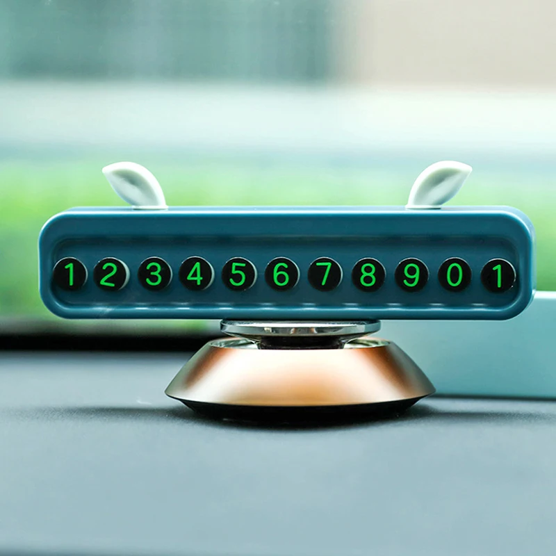 

Car Temporary Parking Card 3D Cartoon Hidden Phone Number Plate Sticker Fashion Parking Stop Sign For Car Automobile Accessories