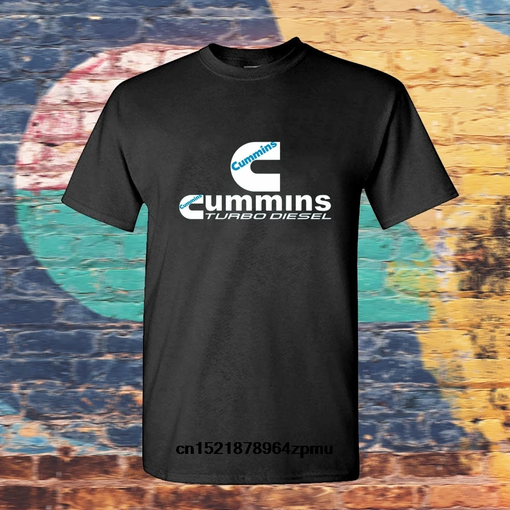 Мужская футболка новая мода Cummins логотип печатные графические топы черная wo для