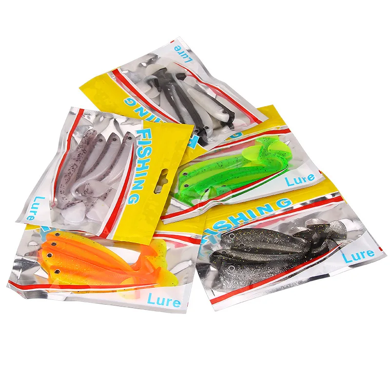 

Isca Soft Lures Silicone Soft Lure T Tail Fishing Lure Soft Bait Set Smell Silicona Silicone Bait Fish Swimbait Shad For Pike
