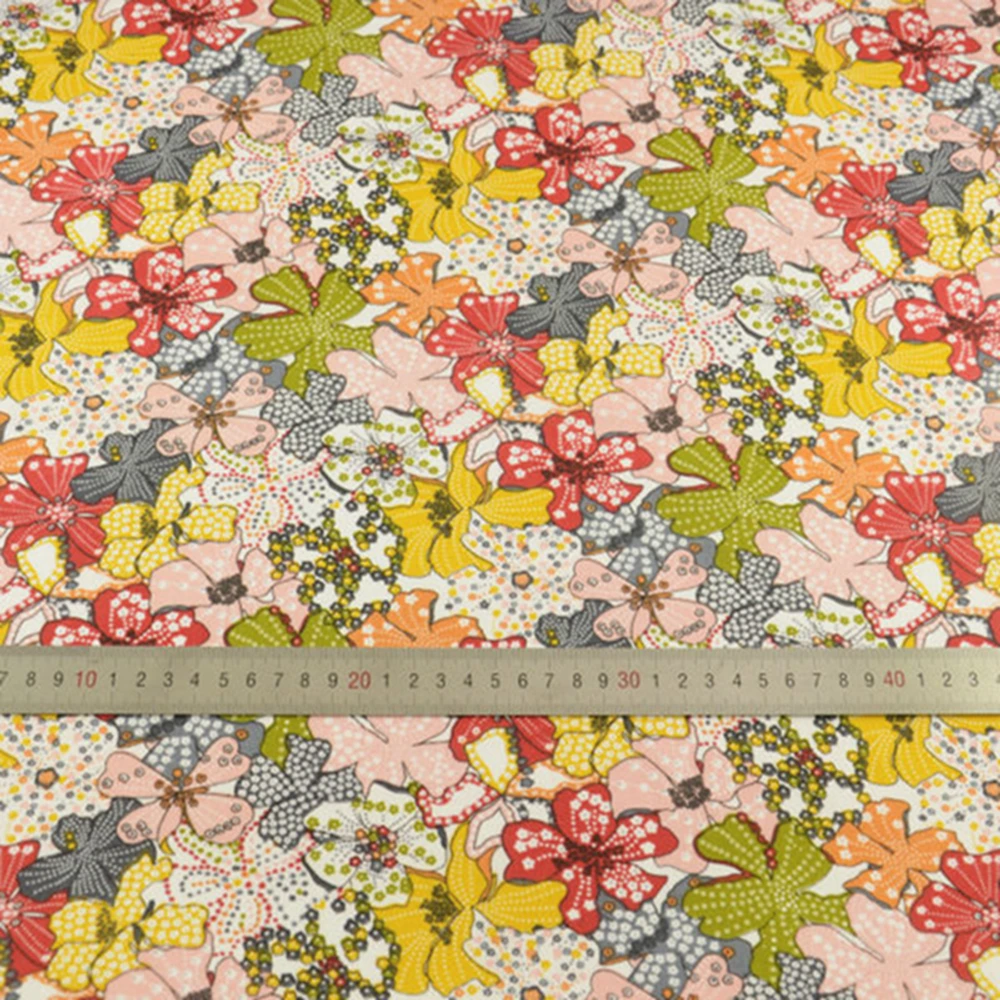 100% хлопчатобумажная ткань в стиле пэчворк прекрасные ткани с цветочным дизайном