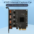 Карта видеозахвата ACASIS PCI-E, 4 канала, HDMI, 1080P, 20 ГБсек. OBS, беспроводной адаптер для прямой трансляции