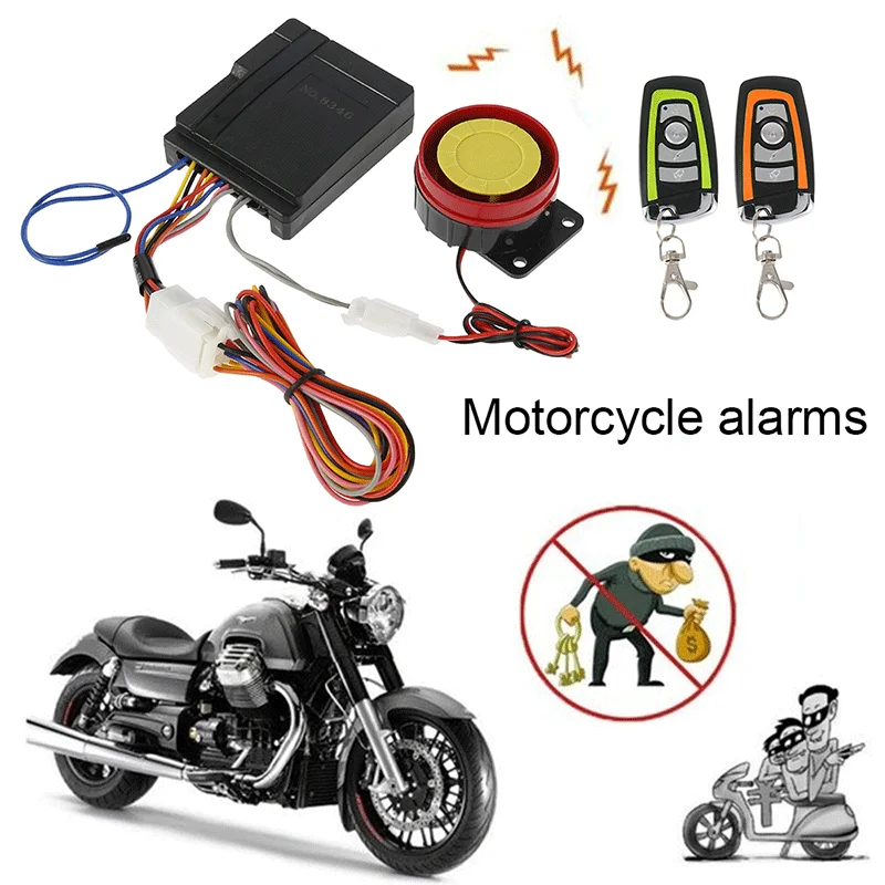

Motorcycle Anti-theft 125dB Vehicle Universal Two-way Motorcycle Scooter Security Alarm System Engine Start Remote Control Key