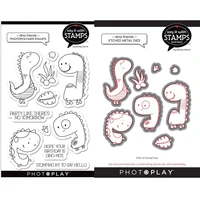 2021 new arrival lovely dinosaur metal cutting dies and clear stamps diy scrapbooking letters craft stencil album sheet decor