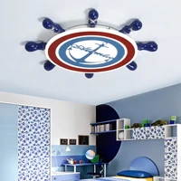american creative cartoon children bedroom led ceiling light fixture home deco mediterranean kids room boat tuo ceiling lamp