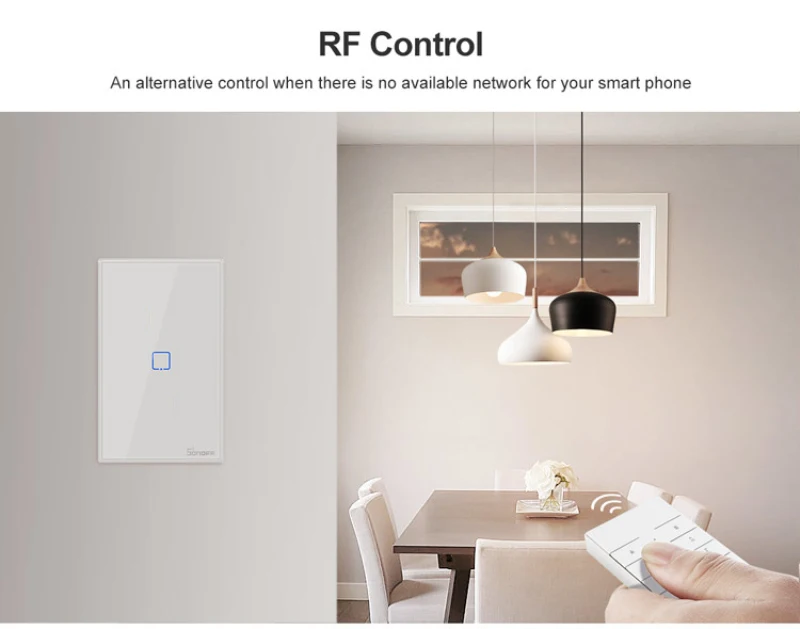 Sonoff T1/T2 США/ЕС умный Wifi настенный светильник переключатель 1 2 3 Банды сенсорный/WiFi/приложение пульт дистанционного управления умный настенный сенсорный переключатель с Alexa Google Home