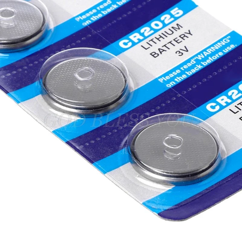 5PCS Литий Батарея CR2025 3V батарейки таблетки DL2025 BR2025 KCR2025 CR 2025 для кнопок на ключе от