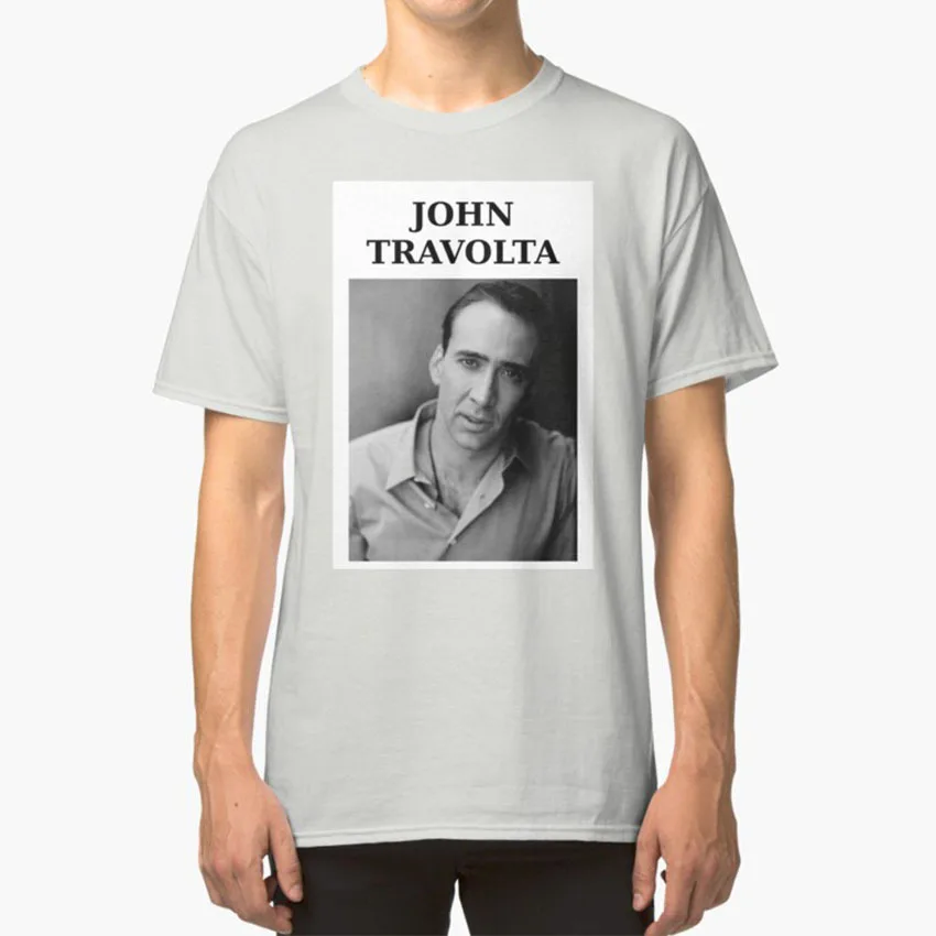 

Nicolas Travolta John Cage Wtf  T-Shirt John Travolta Nicolas Cage Funny Wrong Humor Joke Face